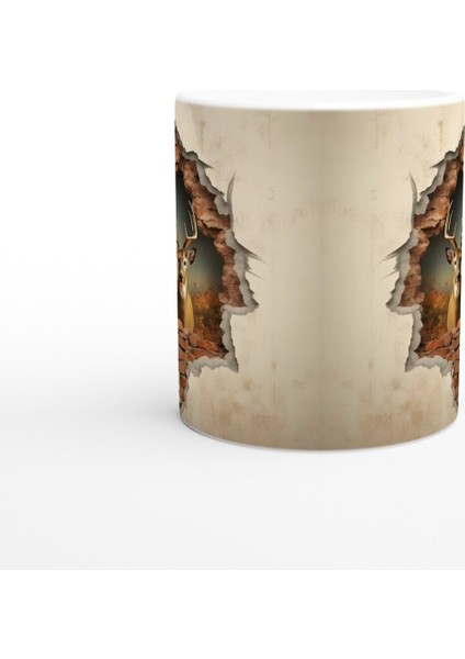 Duvar Kıran Geyik Baskılı Kupa Bardak fiyatları