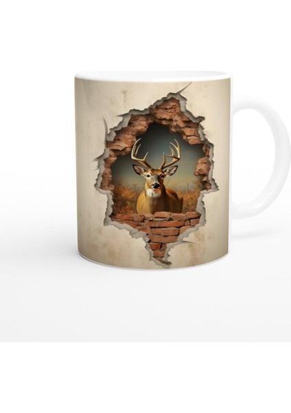 Duvar Kıran Geyik Baskılı Kupa Bardak modelleri