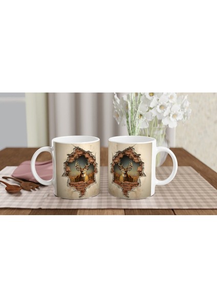 Duvar Kıran Geyik Baskılı Kupa Bardak indirimleri