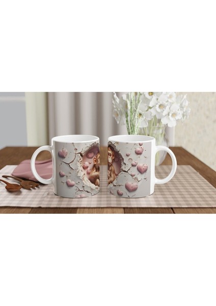 Kalpli Arka Planda Maymun Ailesi Temalı Baskılı Kupa Bardak indirimleri