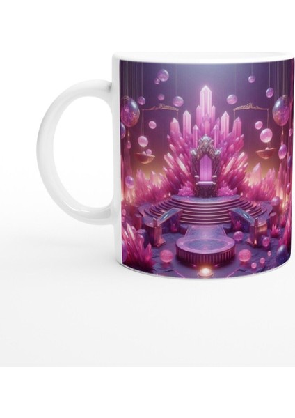 Terazi Burcu Baskılı Kahve Kupası - Büyülü Kristal Mağarası Temalı Vs2