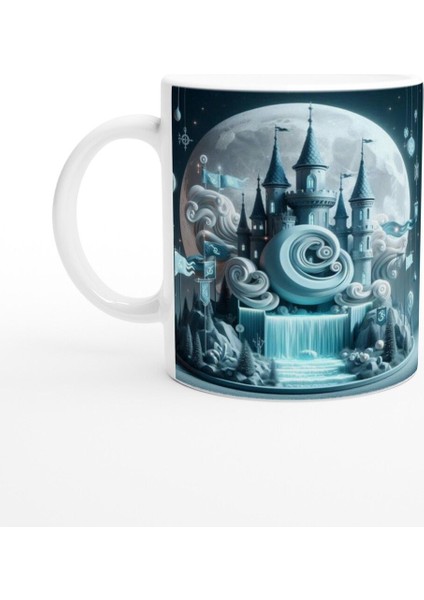 Yengeç Burcu Baskılı Kahve Kupası - Burçlar Krallığı Şatosu Vs2