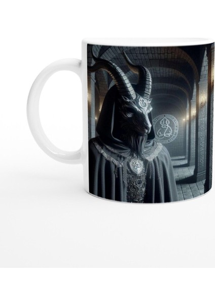 Oğlak Burcu Baskılı Kahve Kupası - Zodyak Maskeli Balo Vs1