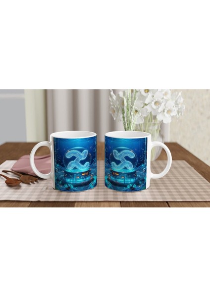 Kova Burcu Baskılı Kahve Kupası - Astral Denizaltı Dünyası Vs2 indirimleri