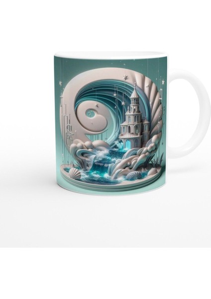 Yengeç Burcu Baskılı Kahve Kupası - Burçlar Krallığı Şatosu Vs1 modelleri