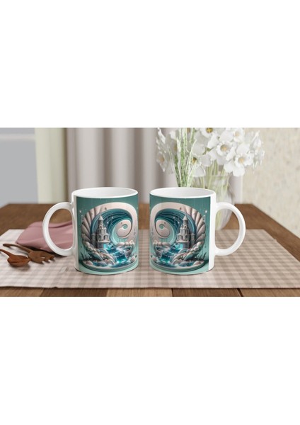 Yengeç Burcu Baskılı Kahve Kupası - Burçlar Krallığı Şatosu Vs1 indirimleri