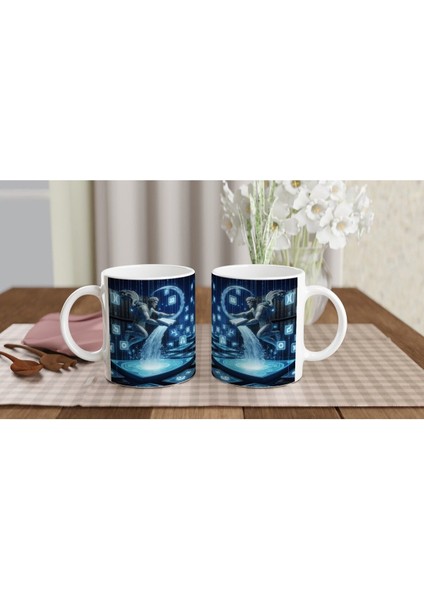 Kova Burcu Baskılı Kahve Kupası - Zodyak Kütüpanesi Vs3 indirimleri