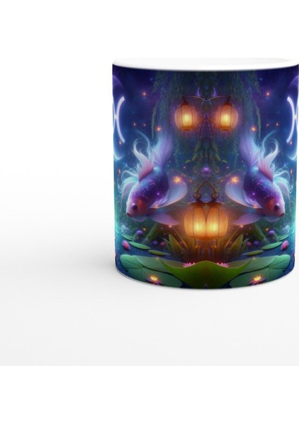 Balık Burcu Baskılı Kahve Kupası - Ay Işığında Zodyak Bahçesi Vs2 fiyatları