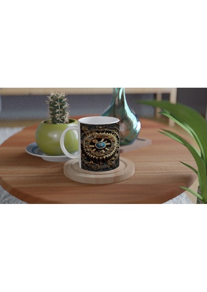 Başak Burcu Baskılı Kahve Kupası - Zamanın Çarkları Astroloji Mekanizması Vs4 fırsatları