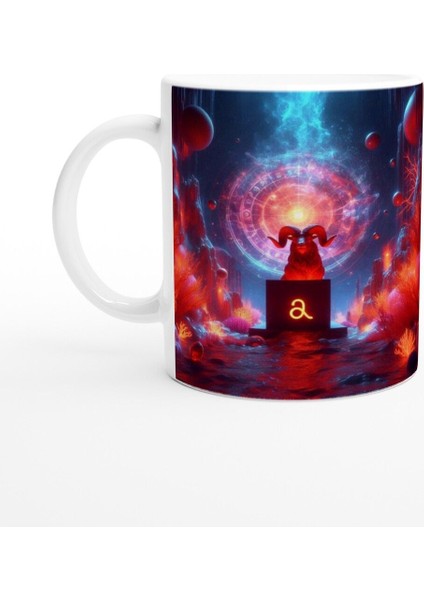 Koç Burcu Baskılı Kahve Kupası - Astral Denizaltı Dünyası Vs2