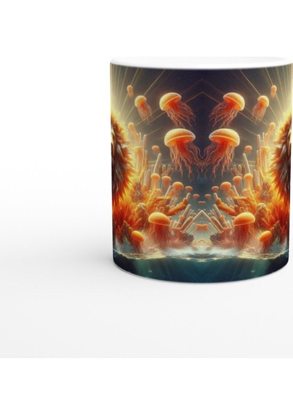 Aslan Burcu Baskılı Kahve Kupası - Astral Denizaltı Dünyası Vs3 fiyatları