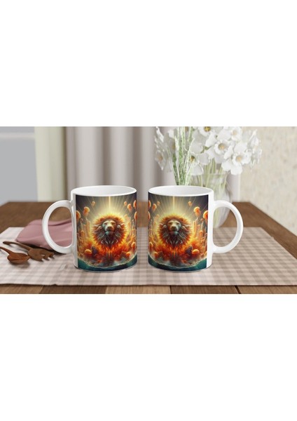 Aslan Burcu Baskılı Kahve Kupası - Astral Denizaltı Dünyası Vs3 indirimleri