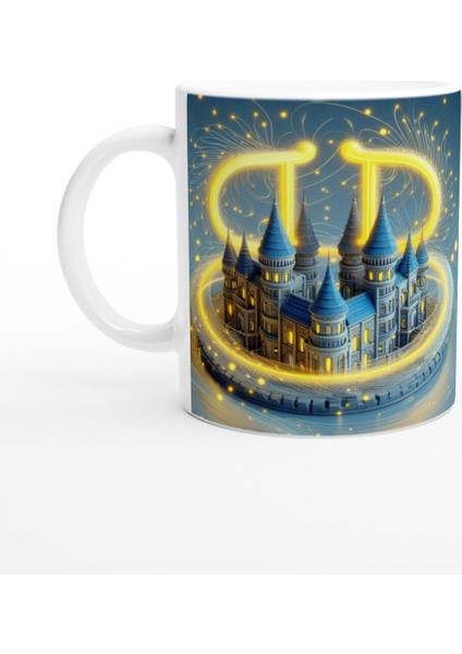 Ikizler Burcu Baskılı Kahve Kupası - Burçlar Krallığı Şatosu Vs2