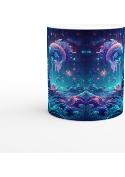 Balık Burcu Baskılı Kahve Kupası - Galaktik Taht Odası Temalı Vs3 fiyatları