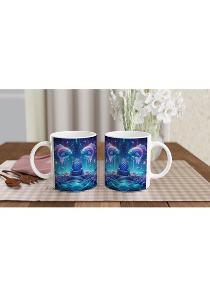 Balık Burcu Baskılı Kahve Kupası - Galaktik Taht Odası Temalı Vs3 indirimleri