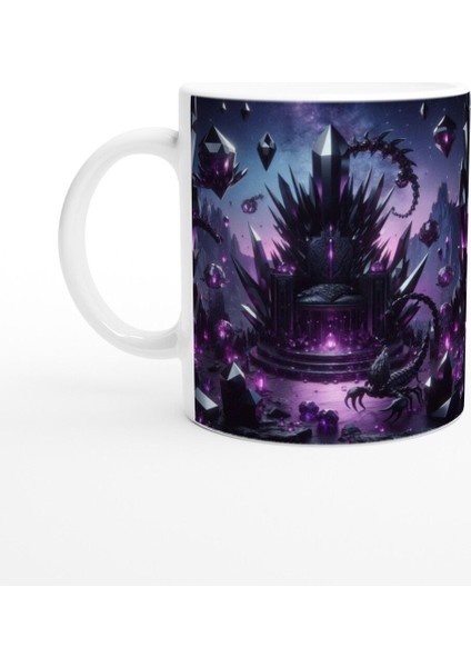 Akrep Burcu Baskılı Kahve Kupası - Büyülü Kristal Mağarası Temalı Vs4