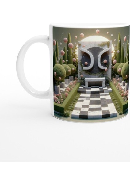 Başak Burcu Baskılı Kahve Kupası - Elementsel Doğa Krallığı Temalı Vs4