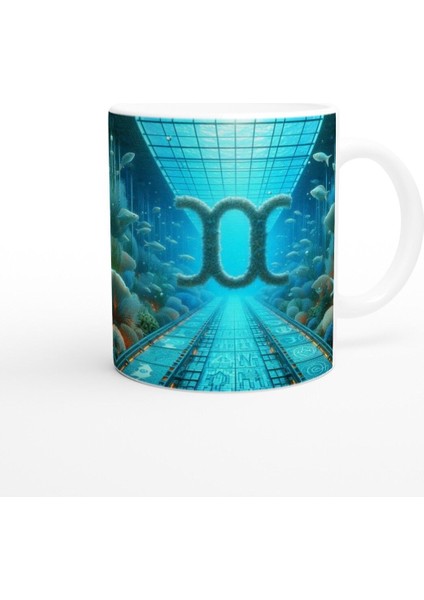 Başak Burcu Baskılı Kahve Kupası - Astral Denizaltı Dünyası Vs3 modelleri