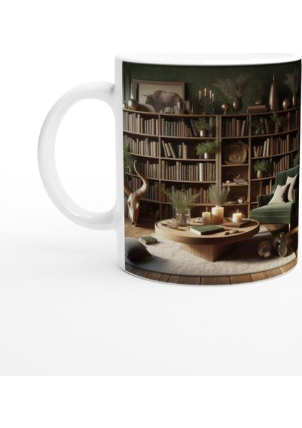 Boğa Burcu Baskılı Kahve Kupası - Zodyak Kütüpanesi Vs2