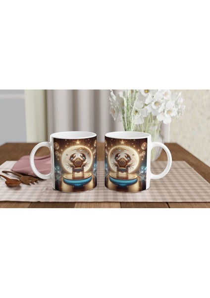 Yengeç Burcu Baskılı Kahve Kupası - Galaktik Taht Odası Temalı Vs4 indirimleri