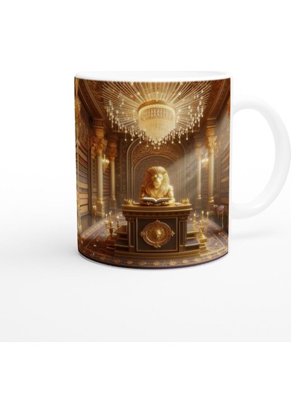 Aslan Burcu Baskılı Kahve Kupası - Zodyak Kütüpanesi Vs4 modelleri