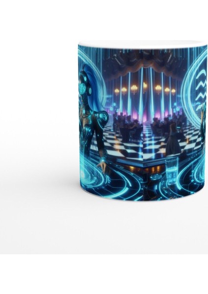 Kova Burcu Baskılı Kahve Kupası - Zodyak Maskeli Balo Vs4 fiyatları