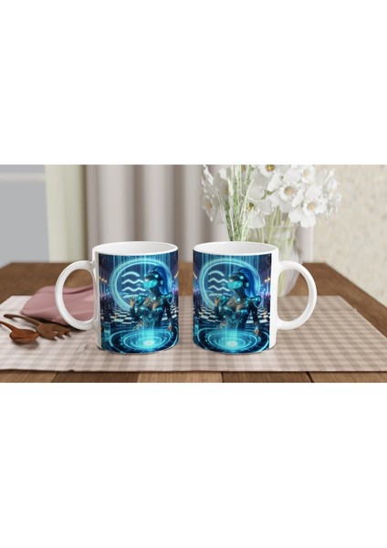 Kova Burcu Baskılı Kahve Kupası - Zodyak Maskeli Balo Vs4 indirimleri