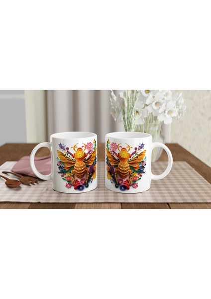 Renkli Kağıt Arı ve Çiçek Bahçesi Kupa Bardak indirimleri