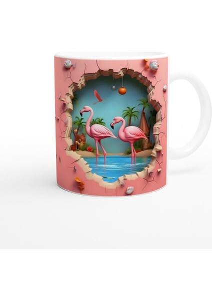 Tropikal Flamingo Baskılı Kupa Bardak modelleri