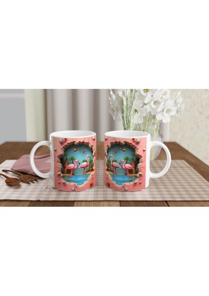 Tropikal Flamingo Baskılı Kupa Bardak indirimleri