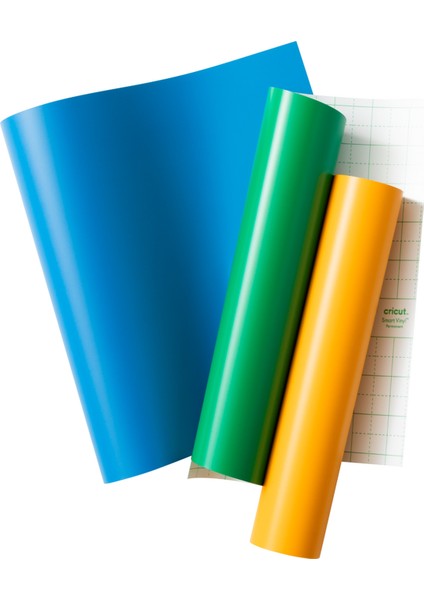 Crıcut 2010375 Joy Xtra Smart Vinil Kalıcı 24.1X30.5CM 3 Sayfa Çimen Yeşili Okyanus Mavisi Mısır Sarısı