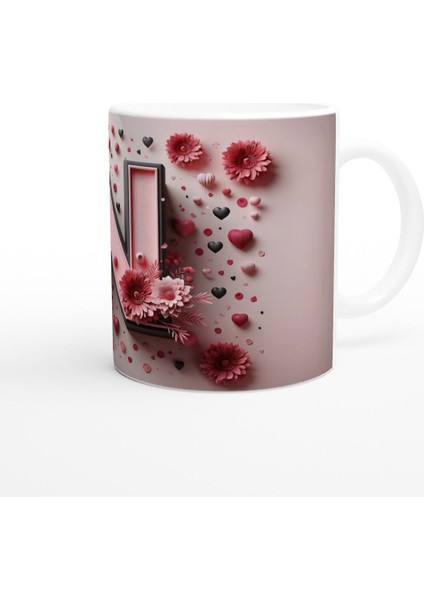 N Harfi Şık Detaylı Alfabe Kupa Bardak modelleri