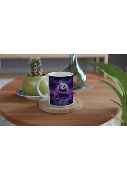 Akrep Burcu Baskılı Kahve Kupası - Ay Işığında Zodyak Bahçesi Vs3 fırsatları