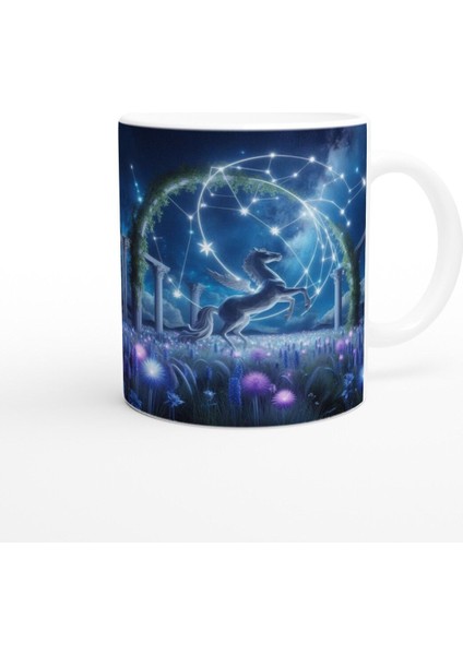 Yay Burcu Baskılı Kahve Kupası - Ay Işığında Zodyak Bahçesi Vs1 modelleri