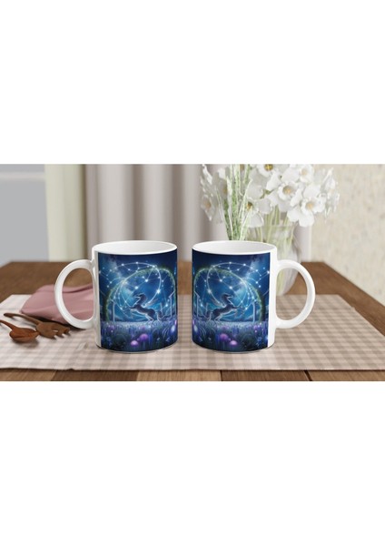 Yay Burcu Baskılı Kahve Kupası - Ay Işığında Zodyak Bahçesi Vs1 indirimleri