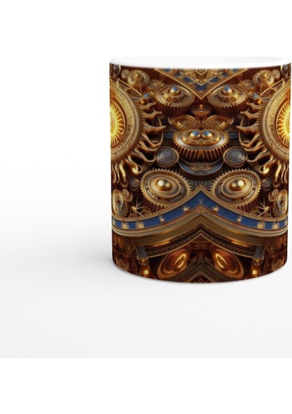 Aslan Burcu Baskılı Kahve Kupası - Zamanın Çarkları Astroloji Mekanizması Vs1 fiyatları