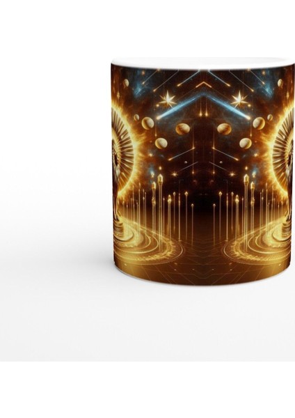 Aslan Burcu Baskılı Kahve Kupası - Galaktik Taht Odası Temalı Vs4 fiyatları