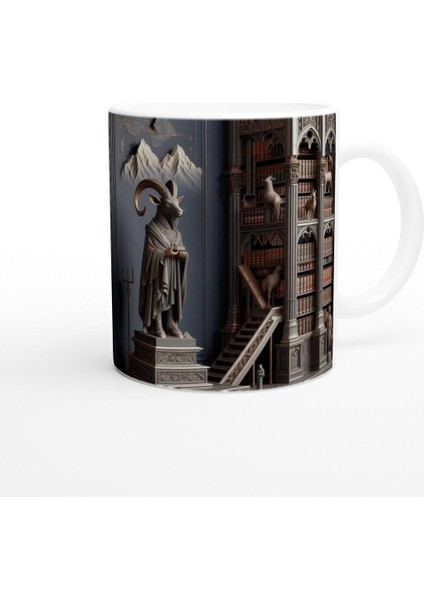 Oğlak Burcu Baskılı Kahve Kupası - Zodyak Kütüpanesi Vs3 modelleri