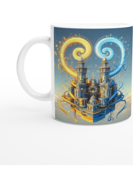 Ikizler Burcu Baskılı Kahve Kupası - Burçlar Krallığı Şatosu Vs4