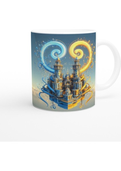 Ikizler Burcu Baskılı Kahve Kupası - Burçlar Krallığı Şatosu Vs4 modelleri