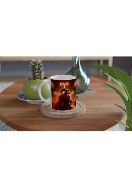 Koç Burcu Baskılı Kahve Kupası - Zodyak Maskeli Balo Vs4 fırsatları