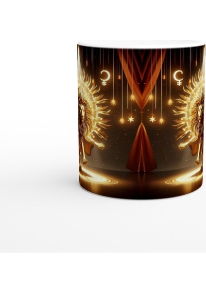 Aslan Burcu Baskılı Kahve Kupası - Zodyak Maskeli Balo Vs2 fiyatları