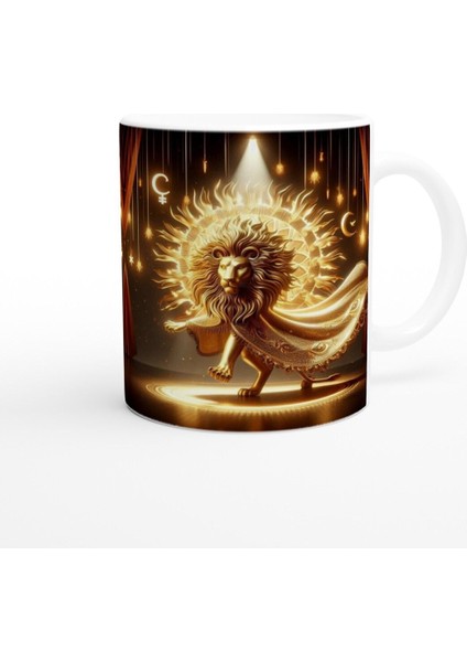 Aslan Burcu Baskılı Kahve Kupası - Zodyak Maskeli Balo Vs2 modelleri