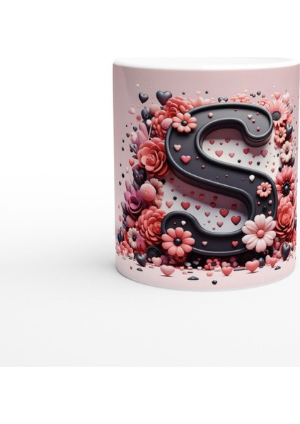 S Harfi Estetik Tasarımlı Kupa Bardak