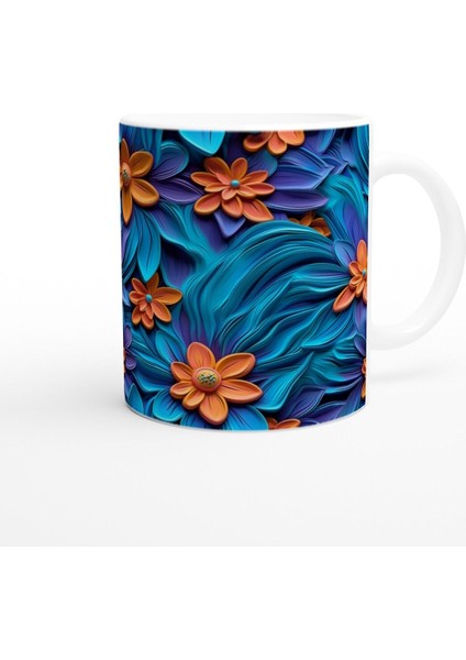 Parlak Tropikal Rüzgarlar Çiçekli Kupa Bardak modelleri