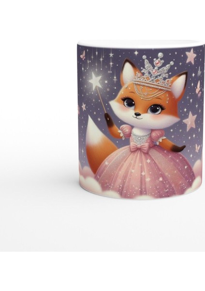 Peri Masalı Prenses Tilki Temalı Çocuklara Özel Baskılı Kupa Bardak