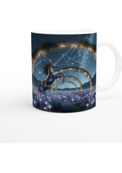 Yay Burcu Baskılı Kahve Kupası - Ay Işığında Zodyak Bahçesi Vs2 modelleri