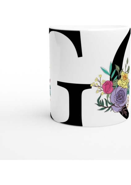 G Harfi Çiçek Motifli Kupa Bardak fiyatları