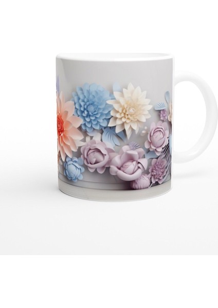 Pastel Çiçek Duvarı Kupa Bardak modelleri