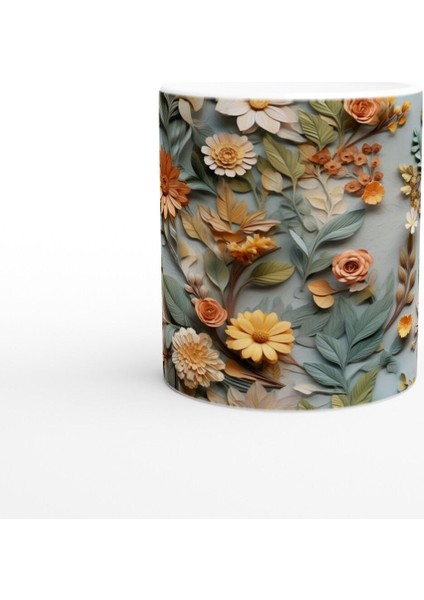 Sonbahar Bahçesi Rölyef Çiçekli Kupa Bardak fiyatları